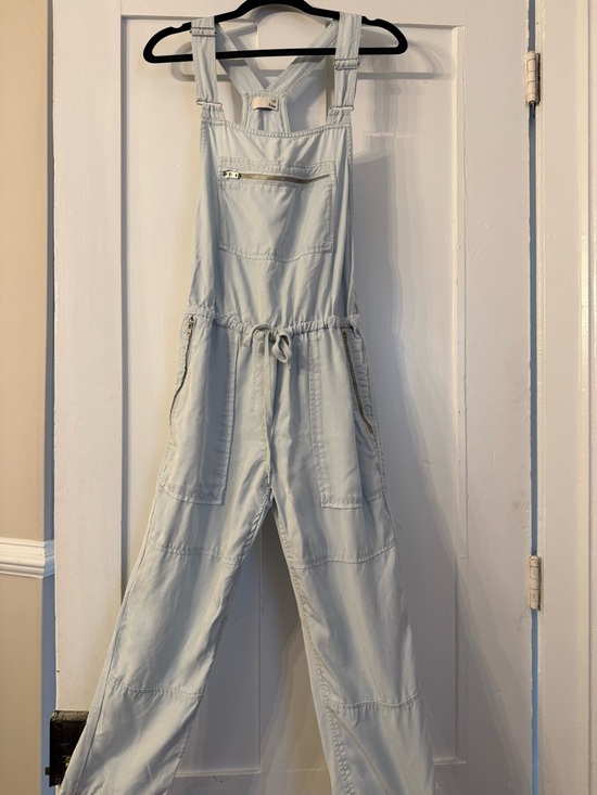 Wilfred Light Blue Denim Drawstring Overalls - Picture 2 of 4